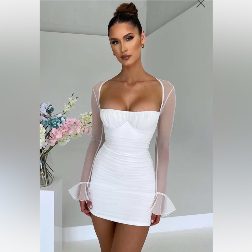 BABYBOO Brea Mini Dress White M